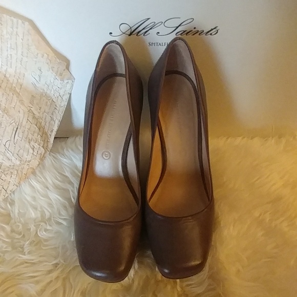 All Saints Ovid Heels size 37 in Mocha - Picture 3 of 8